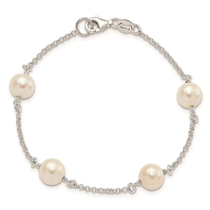 7.25 Zoll Sterlingsilber Fw Zuchtperle Armband