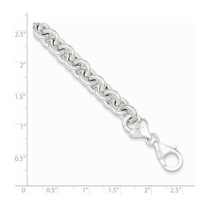 7.75 Zoll Sterlingsilber Poliert Fantasieglieder Armband
