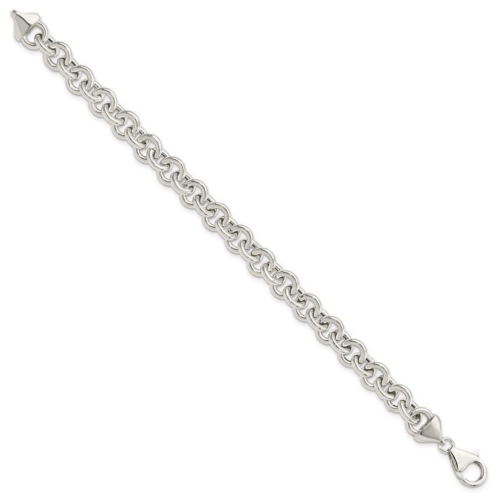7.75 Zoll Sterlingsilber Poliert Fantasieglieder Armband
