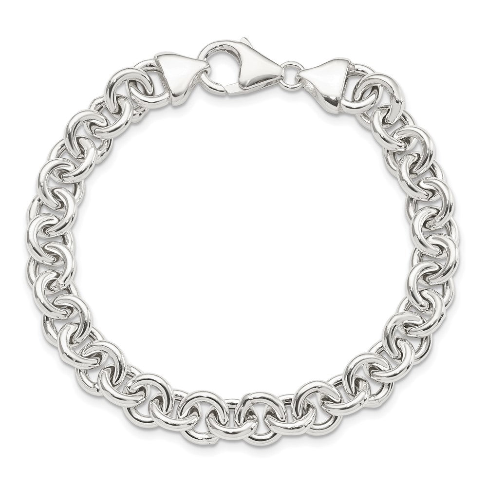 7.75 Zoll Sterlingsilber Poliert Fantasieglieder Armband