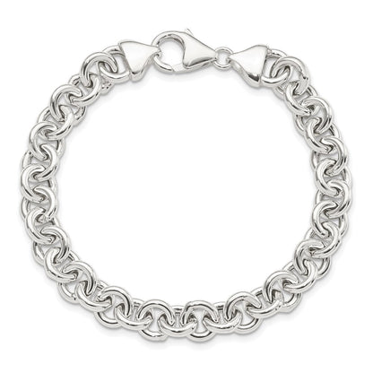7.75 Zoll Sterlingsilber Poliert Fantasieglieder Armband