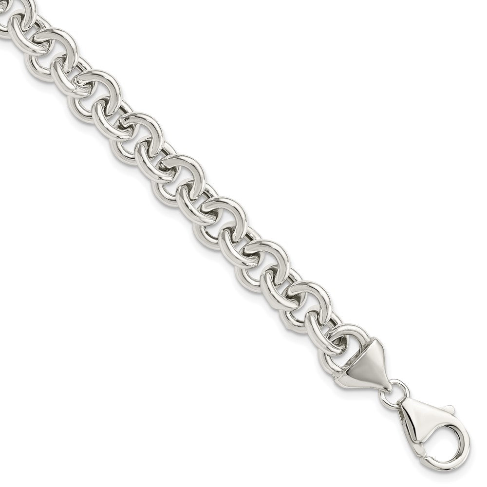 7.75 Zoll Sterlingsilber Poliert Fantasieglieder Armband
