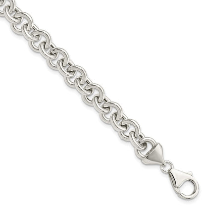 7.75 Zoll Sterlingsilber Poliert Fantasieglieder Armband