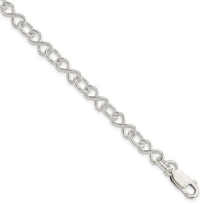 7.5 Zoll Sterlingsilber Poliert Fantasieglieder Armband