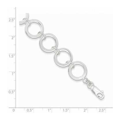 7.5 Zoll Sterlingsilber Kreis Glieder Armband