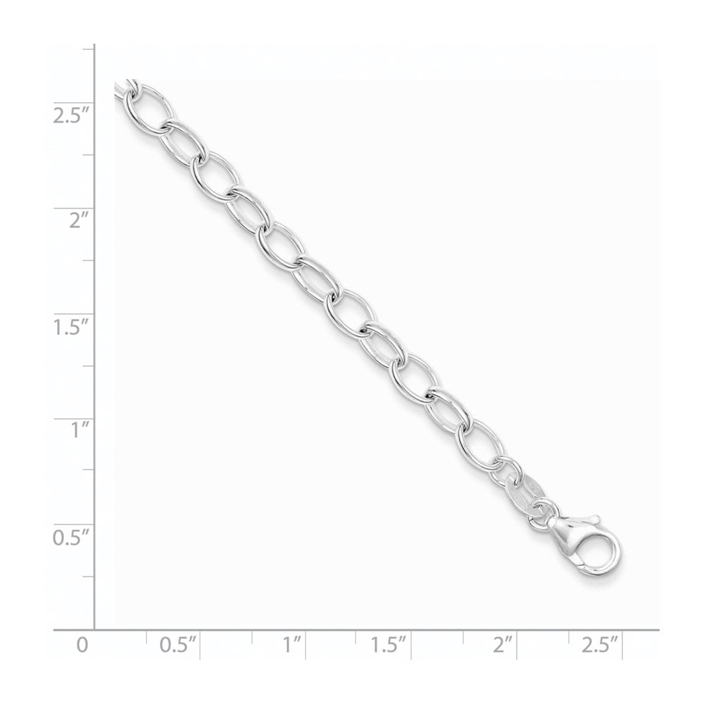 7.5 Zoll Sterlingsilber Poliert Fantasieglieder Armband