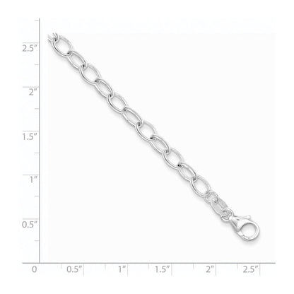 7.5 Zoll Sterlingsilber Poliert Fantasieglieder Armband