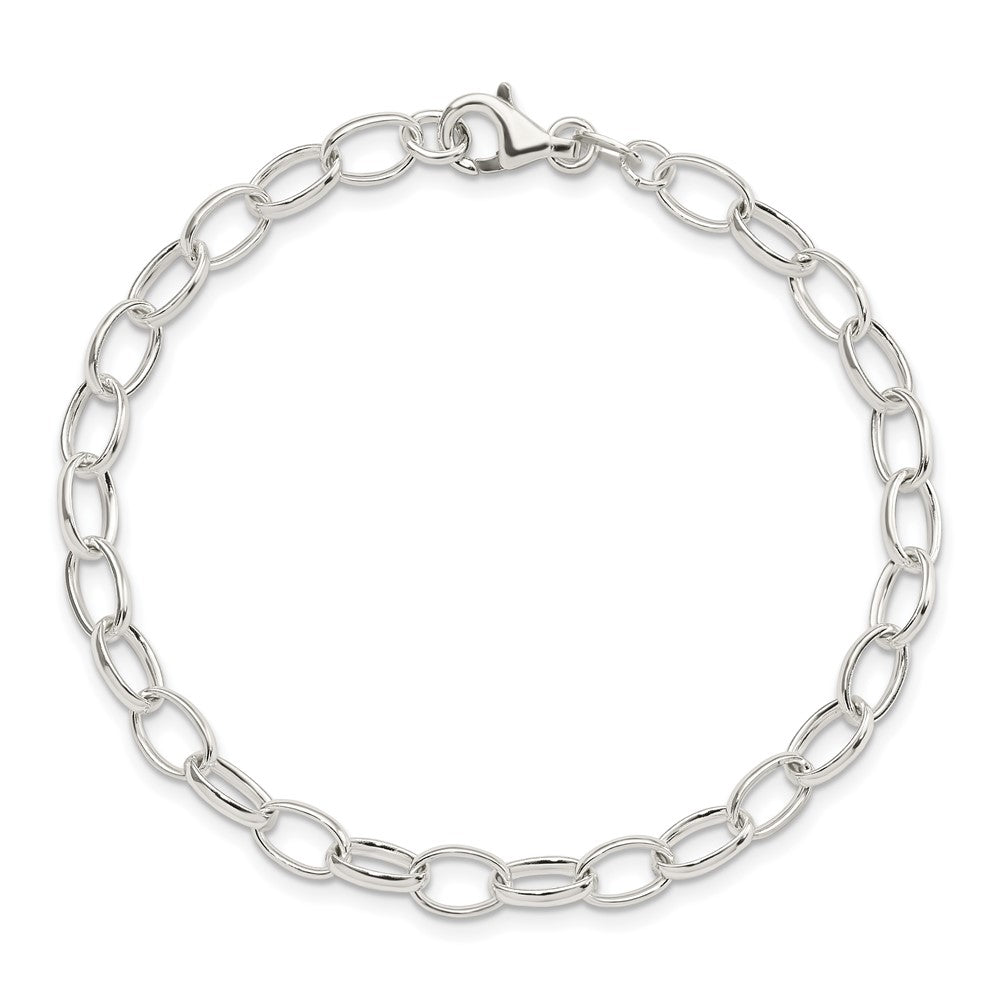 7.5 Zoll Sterlingsilber Poliert Fantasieglieder Armband