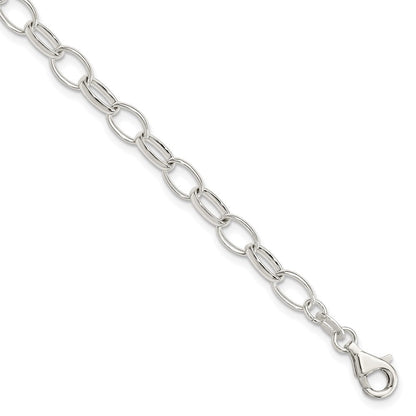 7.5 Zoll Sterlingsilber Poliert Fantasieglieder Armband