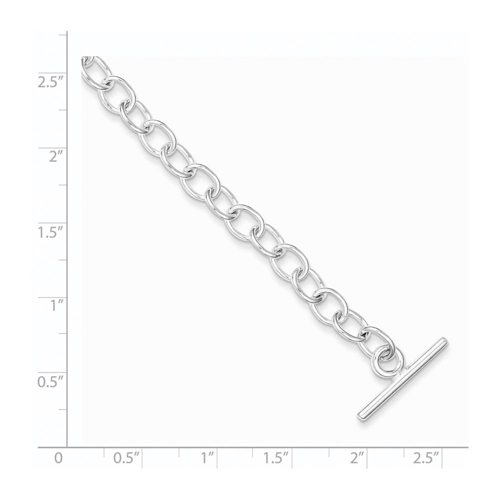 7.5 Zoll Sterlingsilber Poliert Fantasieglieder Knebel Armband
