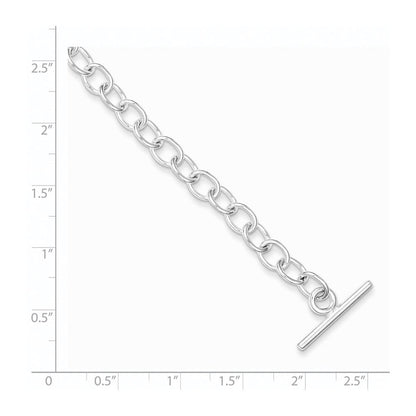 7.5 Zoll Sterlingsilber Poliert Fantasieglieder Knebel Armband