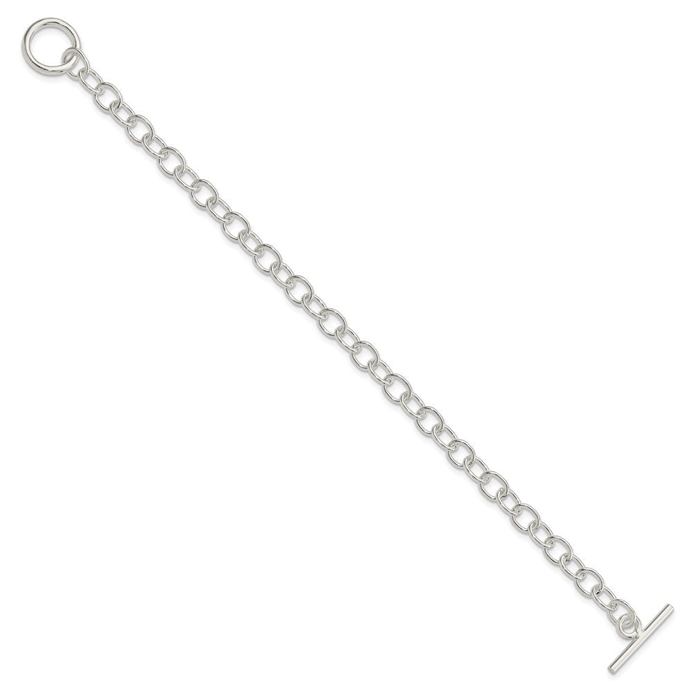 7.5 Zoll Sterlingsilber Poliert Fantasieglieder Knebel Armband
