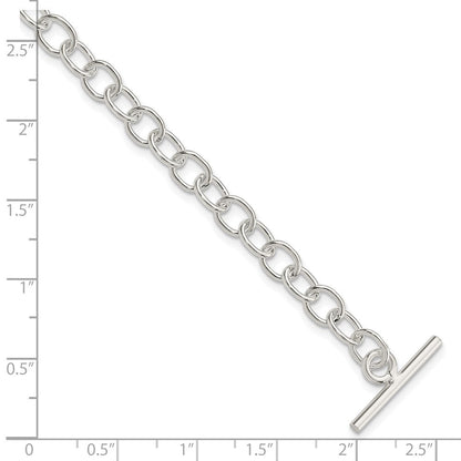 7.5 Zoll Sterlingsilber Poliert Fantasieglieder Knebel Armband