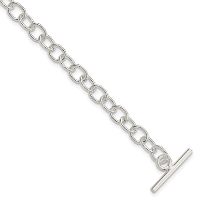 7.5 Zoll Sterlingsilber Poliert Fantasieglieder Knebel Armband