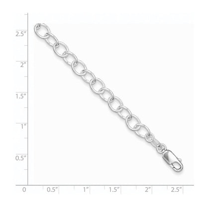 7.5 Zoll Sterlingsilber Poliert Fantasieglieder Armband