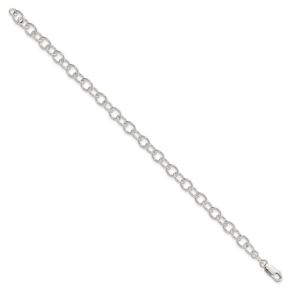 7.5 Zoll Sterlingsilber Poliert Fantasieglieder Armband