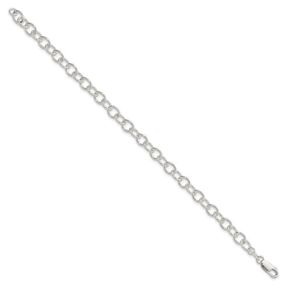 7.5 Zoll Sterlingsilber Poliert Fantasieglieder Armband