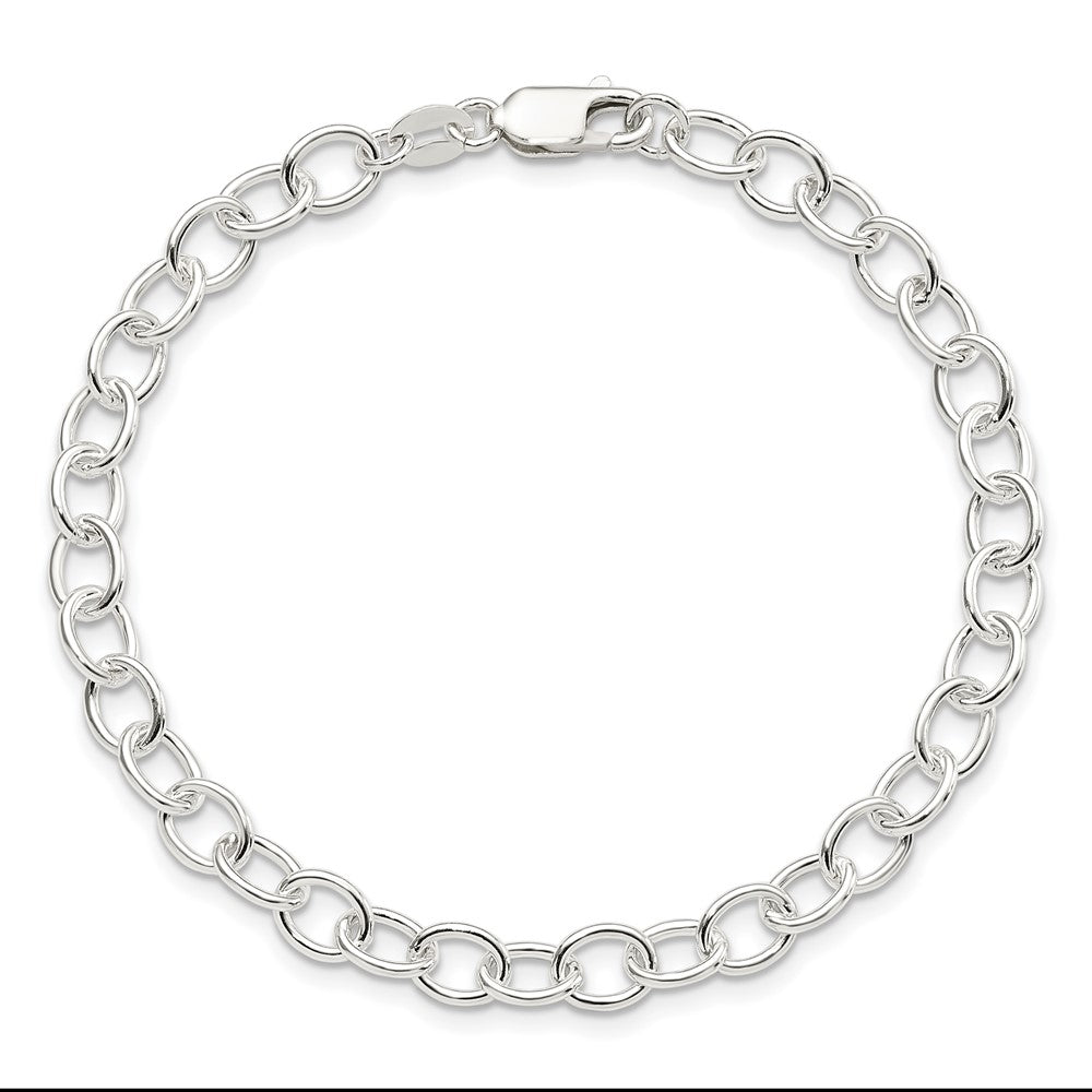 7.5 Zoll Sterlingsilber Poliert Fantasieglieder Armband