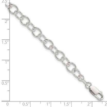 7.5 Zoll Sterlingsilber Poliert Fantasieglieder Armband