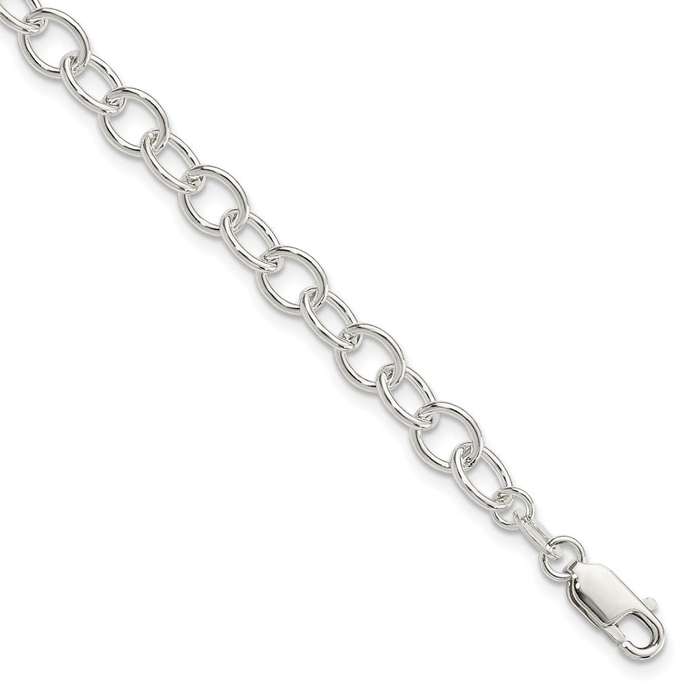 7.5 Zoll Sterlingsilber Poliert Fantasieglieder Armband
