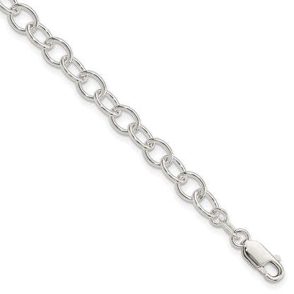 7.5 Zoll Sterlingsilber Poliert Fantasieglieder Armband