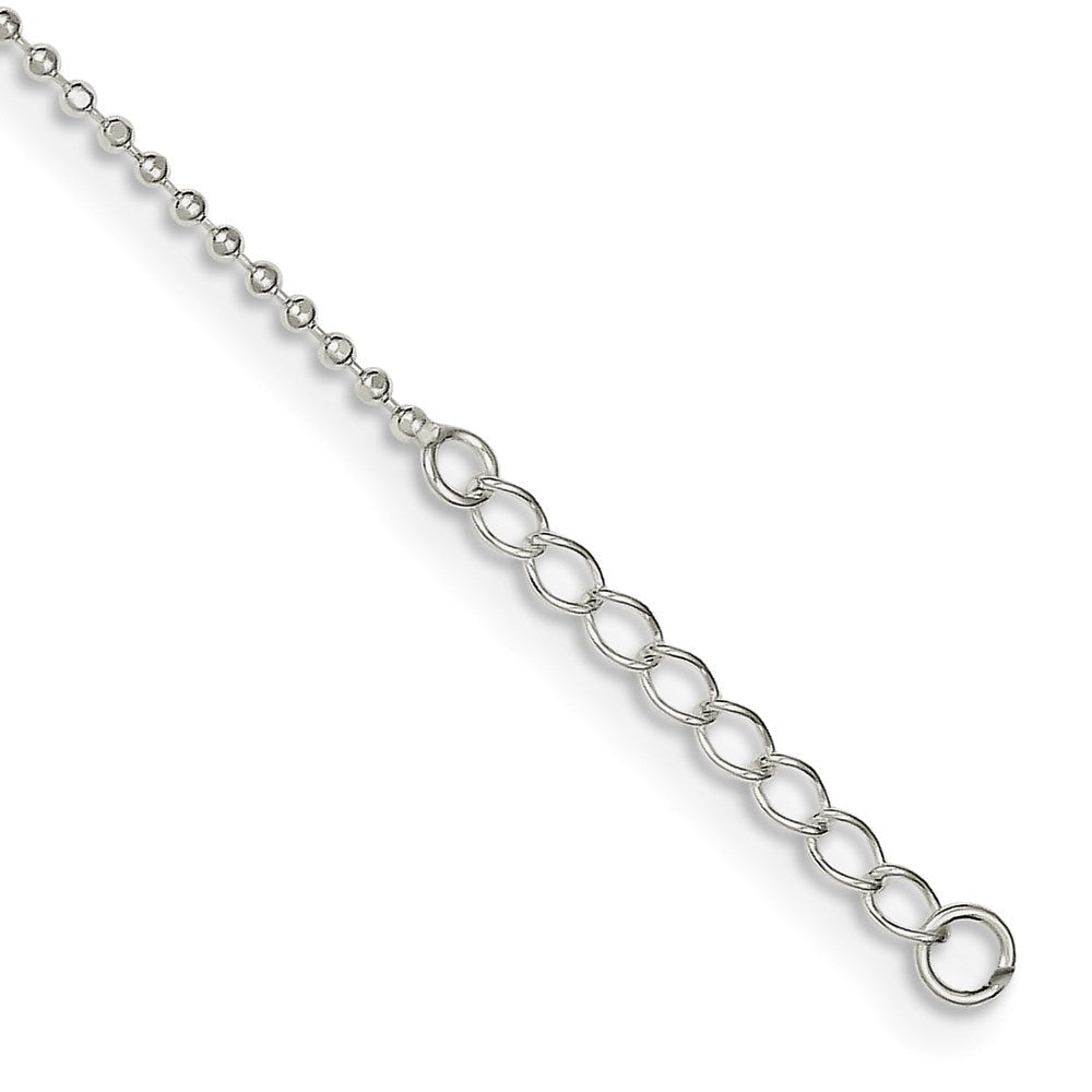 Sterlingsilber Glaube 10 Zoll Plus 1 Zoll Verlängerung. Fußkettchen