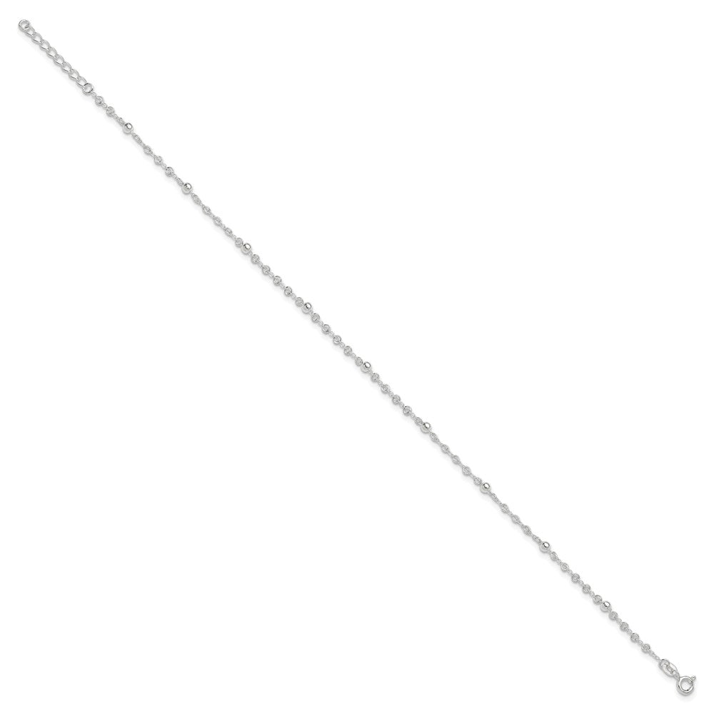 Sterlingsilber 10 Zoll Plus 1 Zoll Verlängerung. Fußkettchen