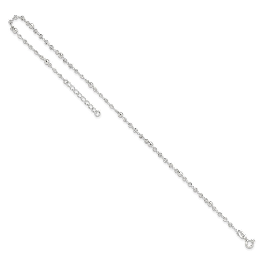 Sterlingsilber 10 Zoll Plus 1 Zoll Verlängerung. Fußkettchen