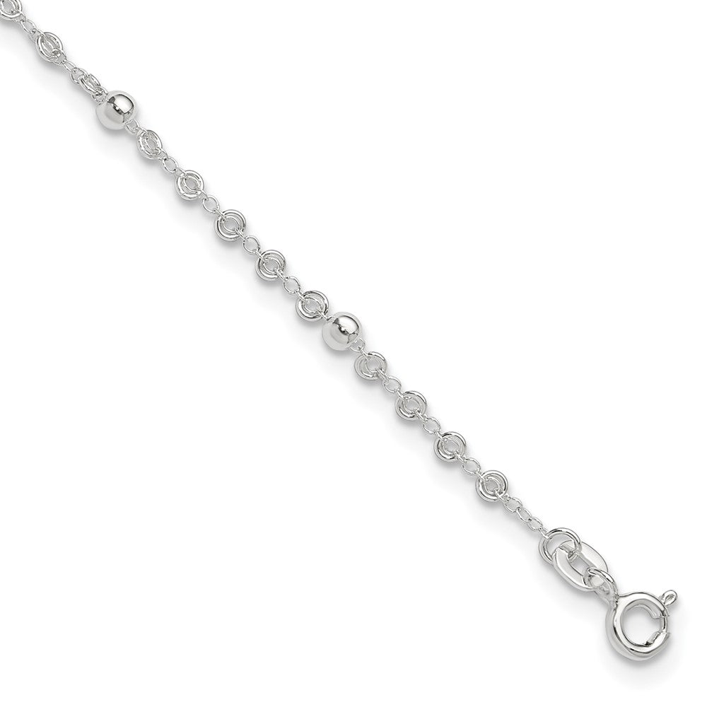 Sterlingsilber 10 Zoll Plus 1 Zoll Verlängerung. Fußkettchen