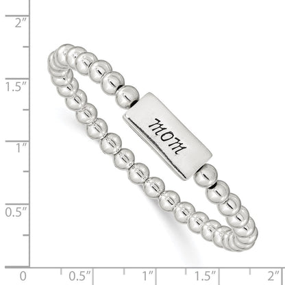 Sterlingsilber Emailliert Mama Dehnbar Armband