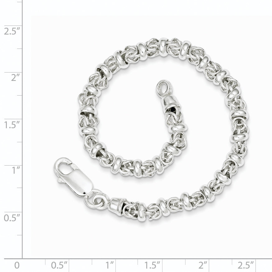 7.5 Zoll Sterlingsilber Poliert Armband