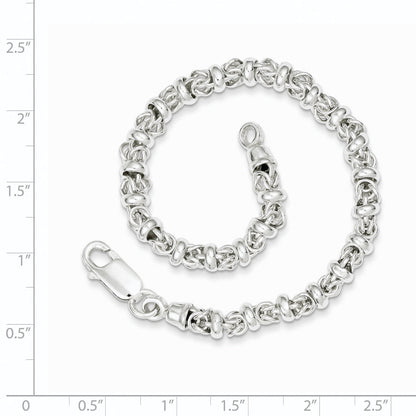 7.5 Zoll Sterlingsilber Poliert Armband