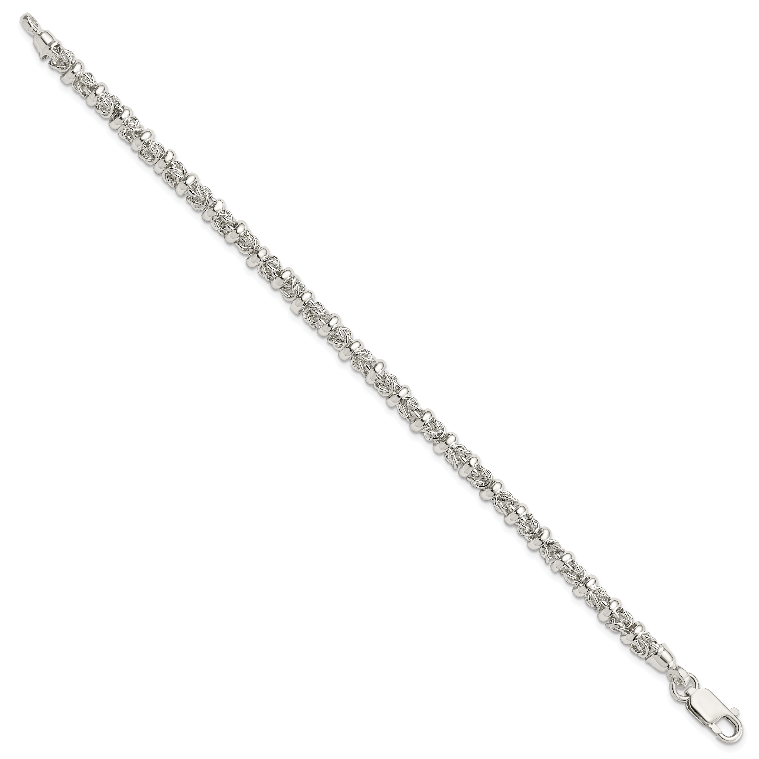 7.5 Zoll Sterlingsilber Poliert Armband