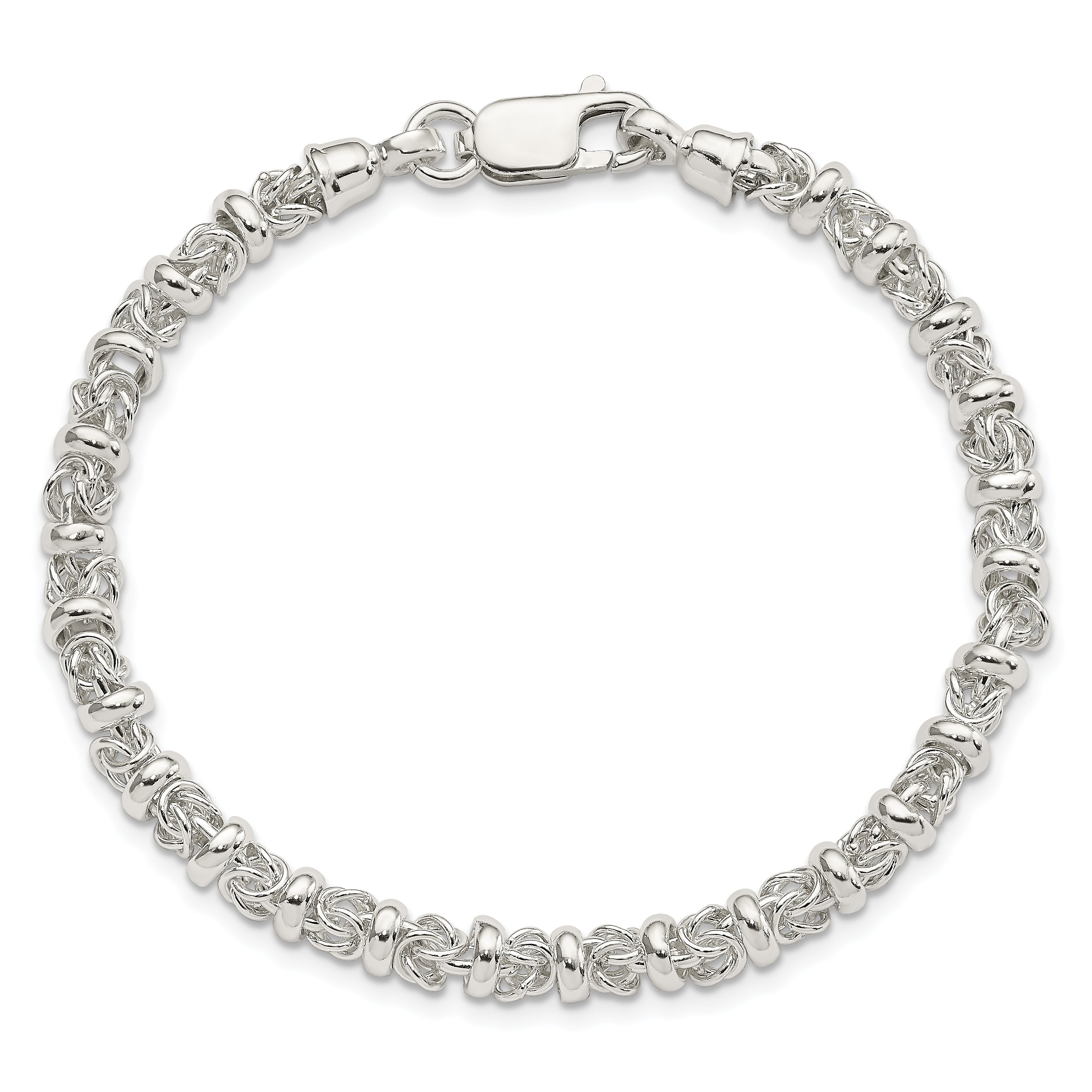 7.5 Zoll Sterlingsilber Poliert Armband
