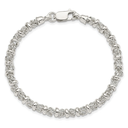 7.5 Zoll Sterlingsilber Poliert Armband