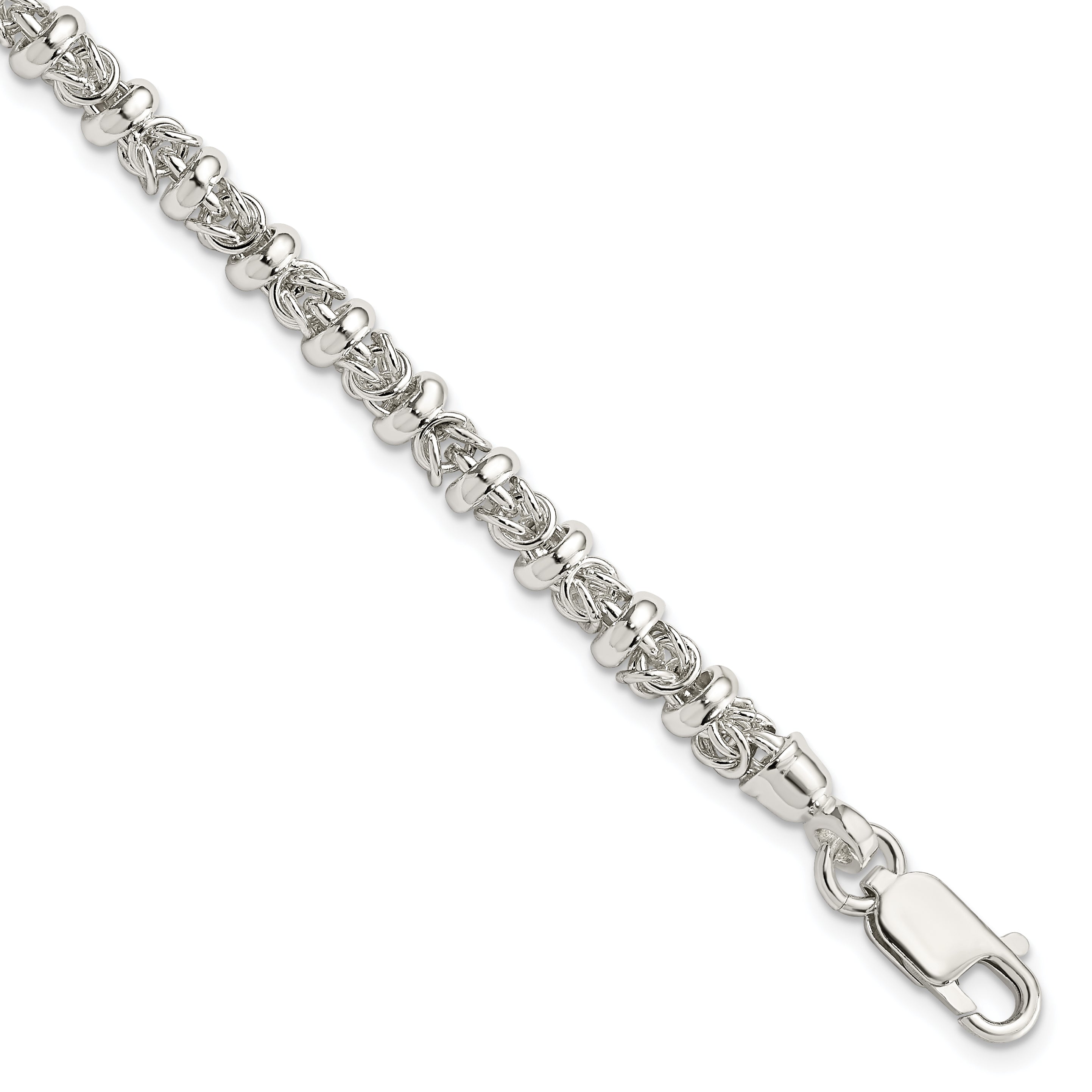 7.5 Zoll Sterlingsilber Poliert Armband