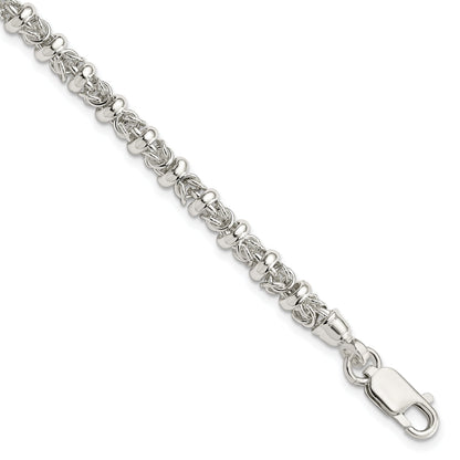 7.5 Zoll Sterlingsilber Poliert Armband