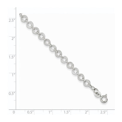 7.25 Zoll Sterlingsilber 5mm Fantasie Armband