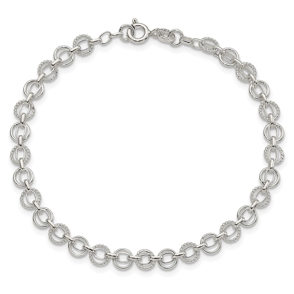 7.25 Zoll Sterlingsilber 5mm Fantasie Armband