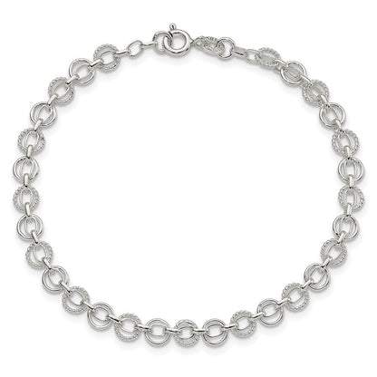 7.25 Zoll Sterlingsilber 5mm Fantasie Armband