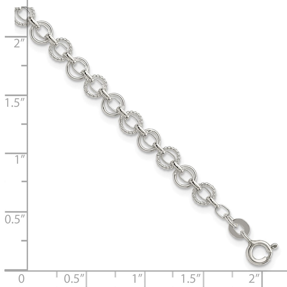 7.25 Zoll Sterlingsilber 5mm Fantasie Armband
