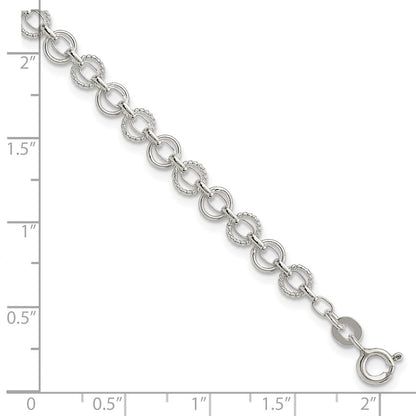 7.25 Zoll Sterlingsilber 5mm Fantasie Armband