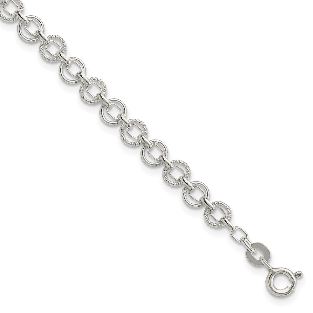 7.25 Zoll Sterlingsilber 5mm Fantasie Armband