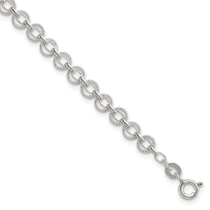 7.25 Zoll Sterlingsilber 5mm Fantasie Armband