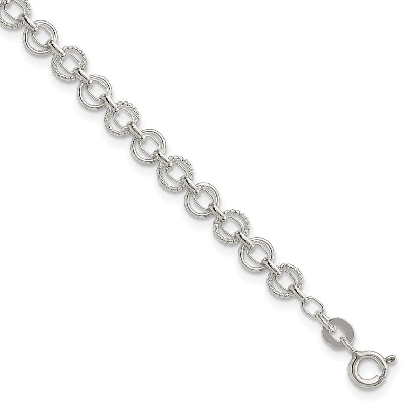 7.25 Zoll Sterlingsilber 5mm Fantasie Armband