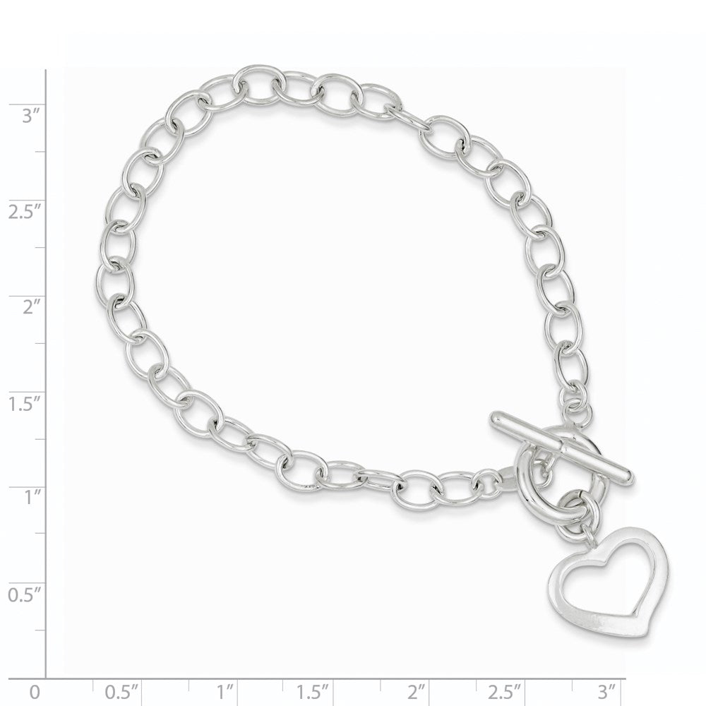 Sterlingsilber Offen Glieder Herz Armband
