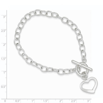 Sterlingsilber Offen Glieder Herz Armband