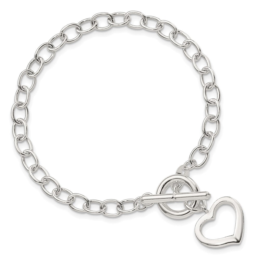 Sterlingsilber Offen Glieder Herz Armband
