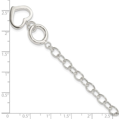 Sterlingsilber Offen Glieder Herz Armband
