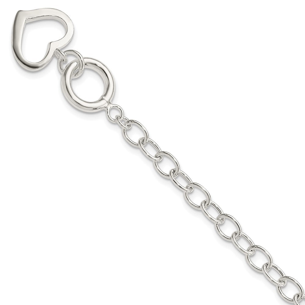 Sterlingsilber Offen Glieder Herz Armband